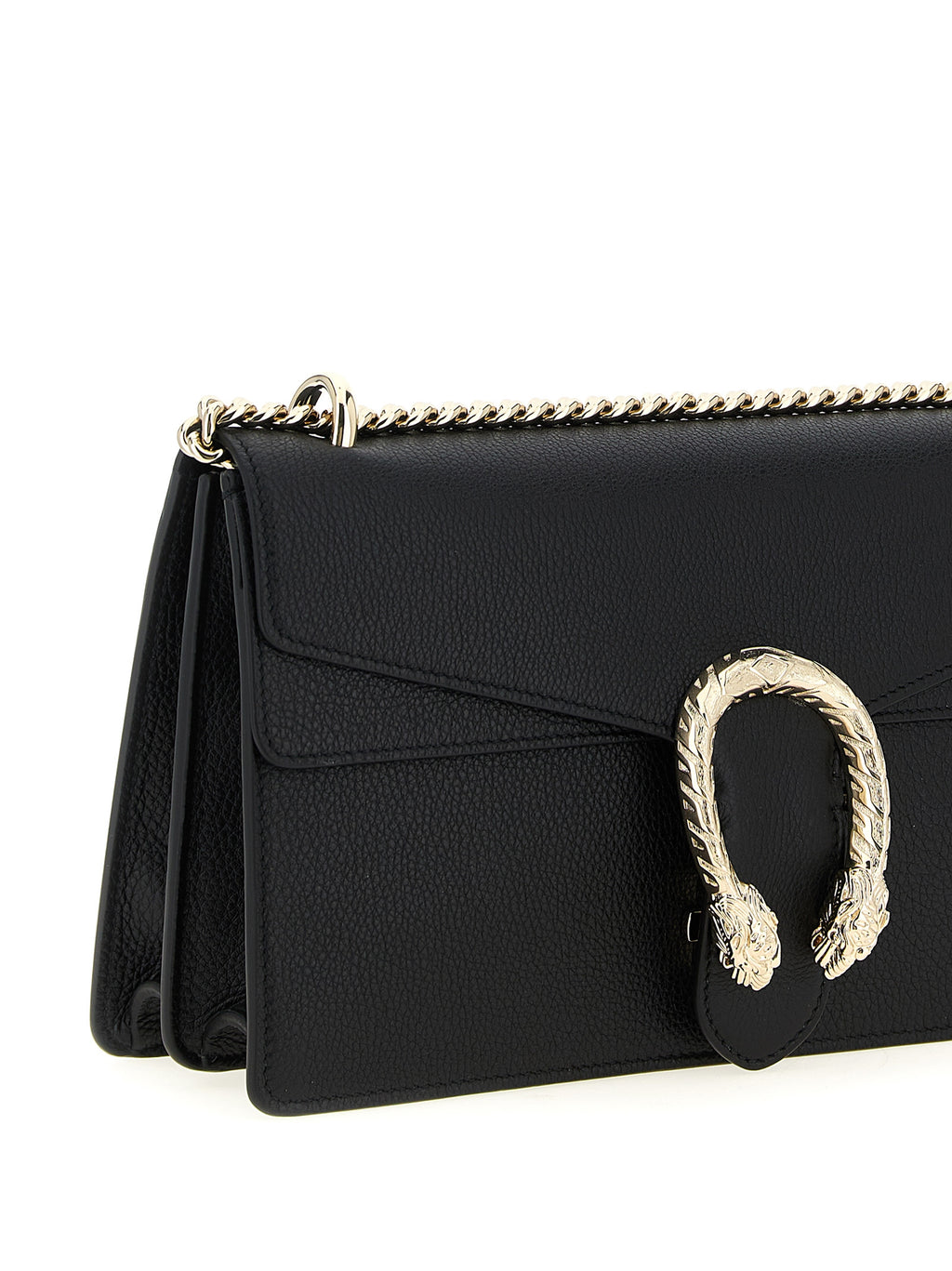 Black Calfskin Shoulder Bag