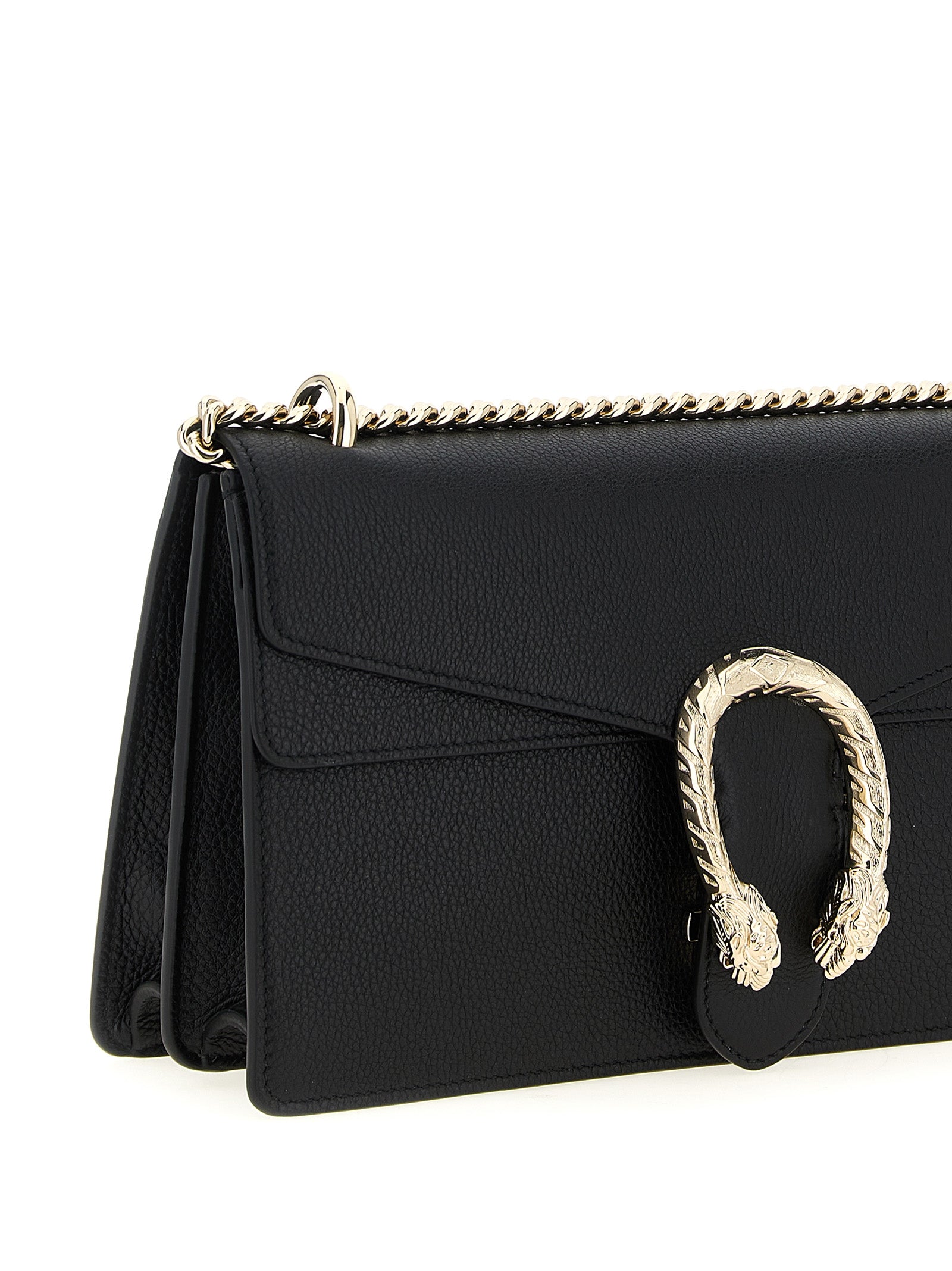Black Calfskin Shoulder Bag