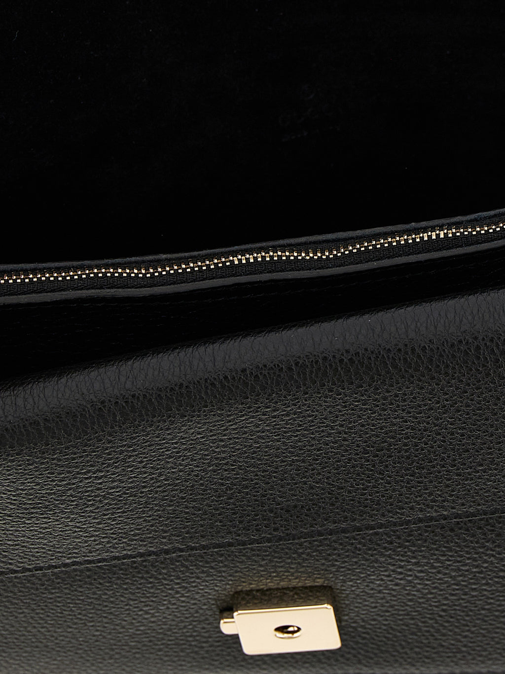 Black Calfskin Shoulder Bag