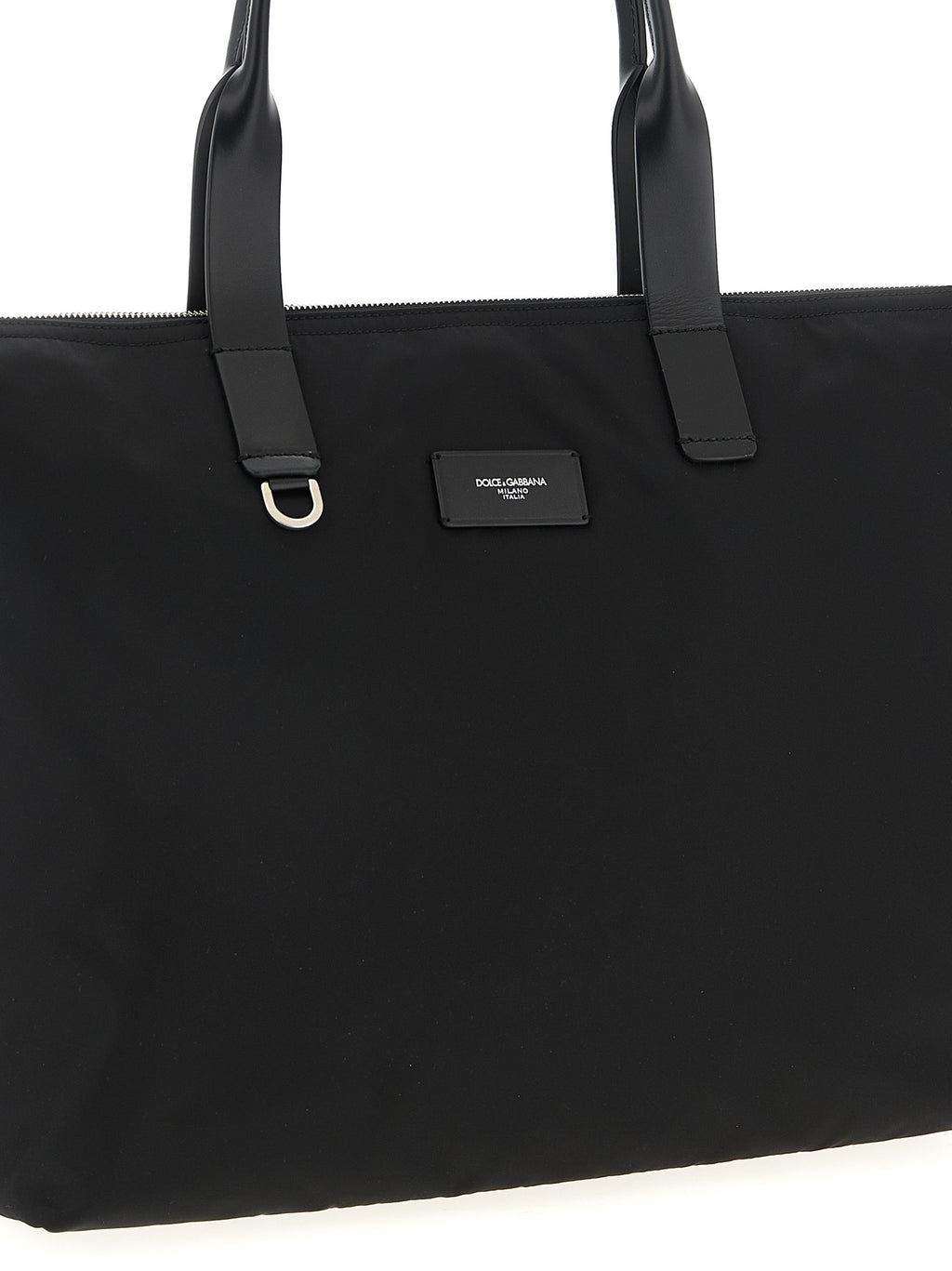 Black Polyamide Tote Bag