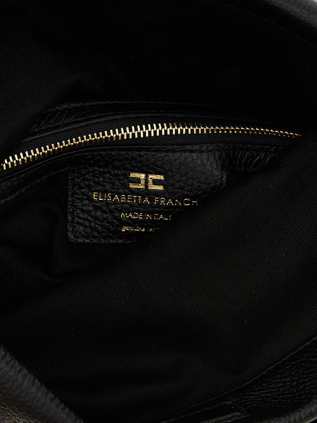 Black Calfskin Shoulder Bag
