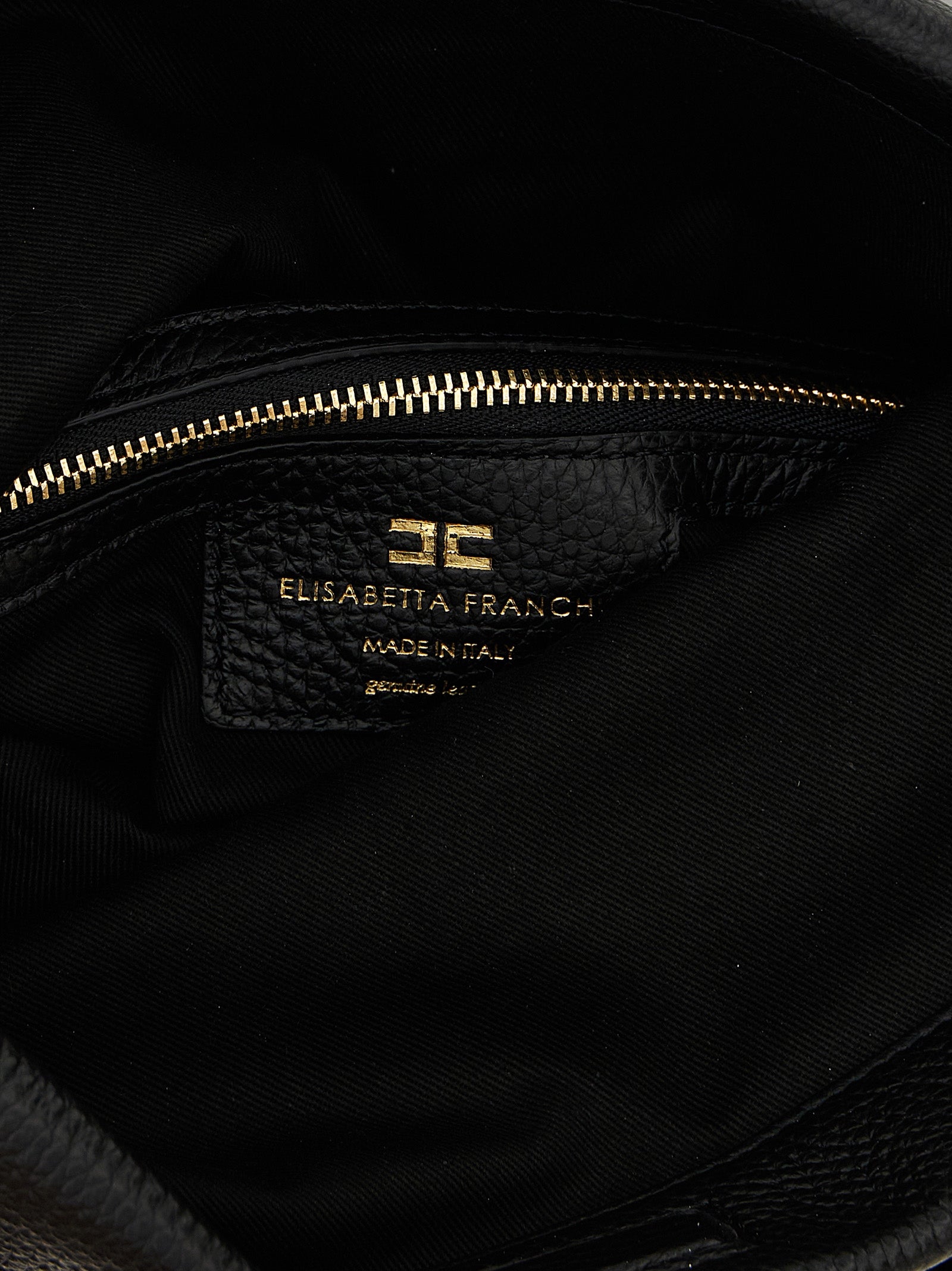 Black Calfskin Shoulder Bag