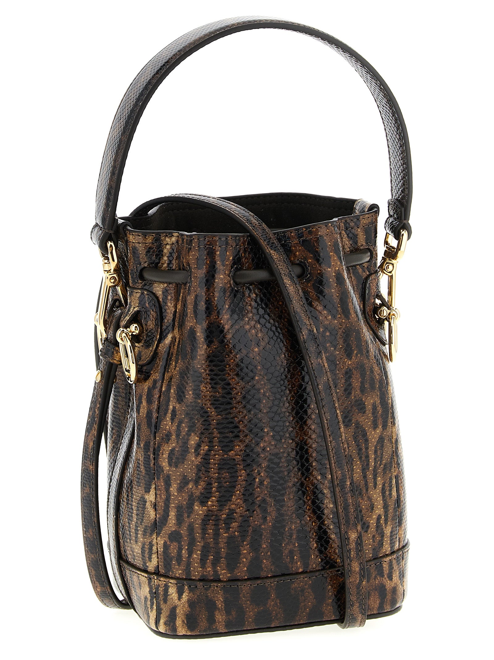 Brown Velvet Leather Handbag