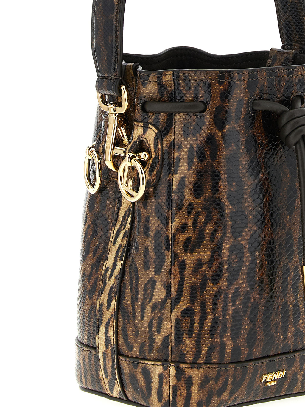Brown Velvet Leather Handbag