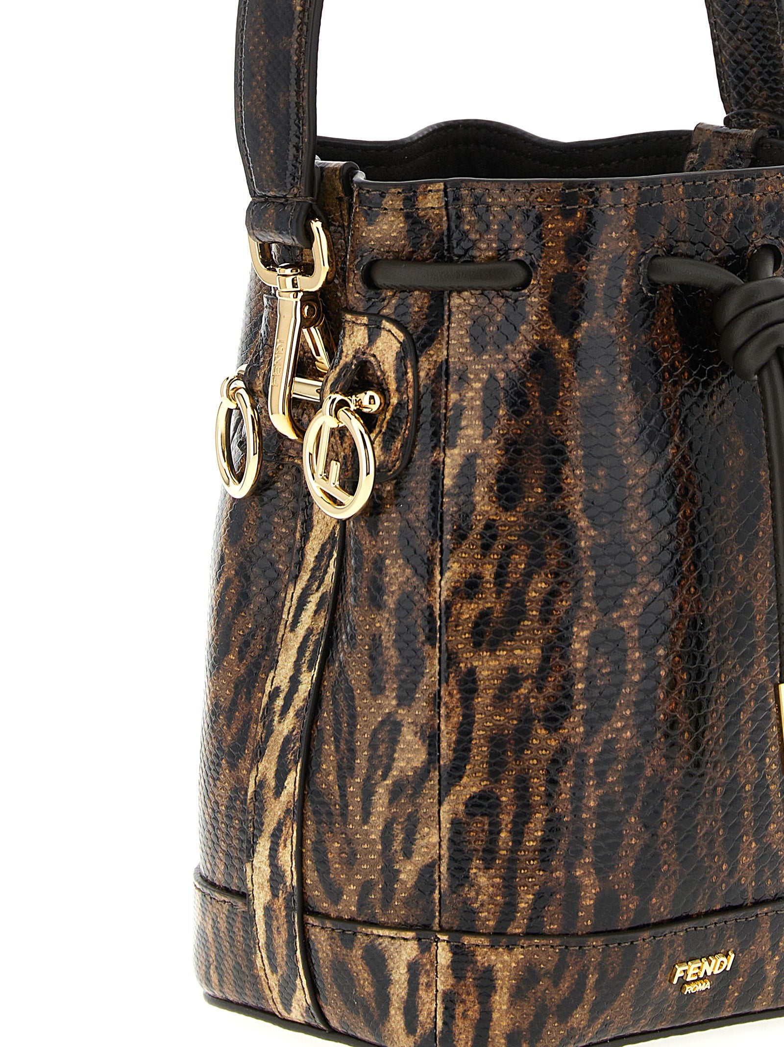 Brown Velvet Leather Handbag