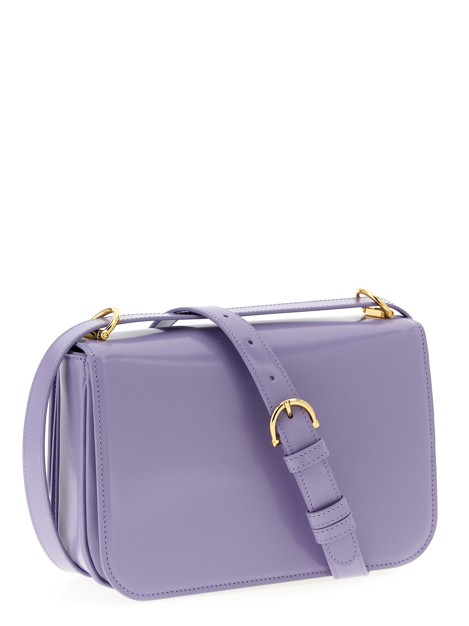 Purple Calfskin Shoulder Bag