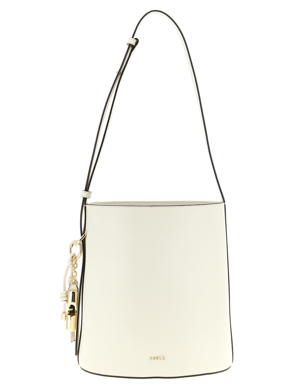 White Calfskin Shoulder Bag