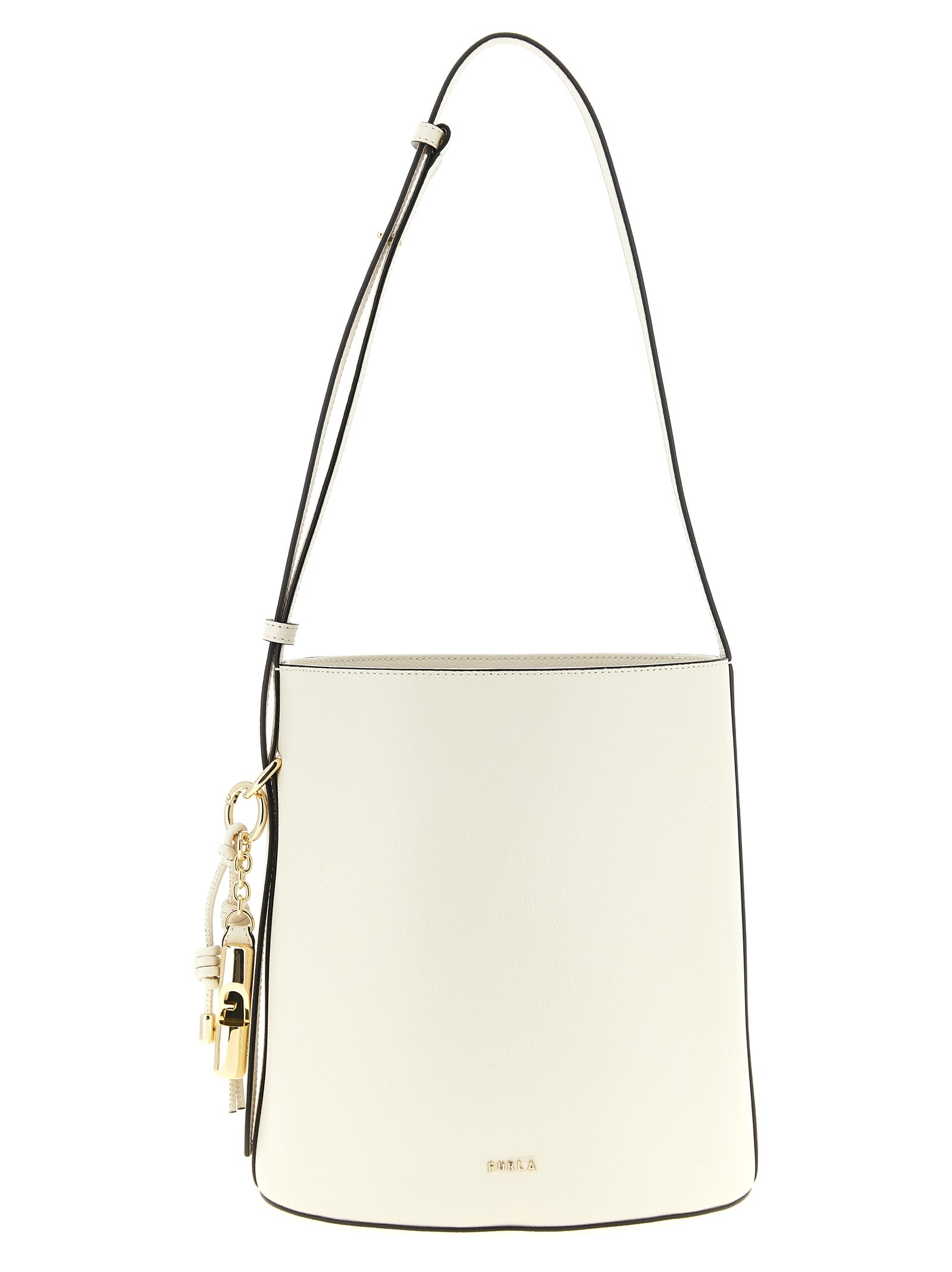 White Calfskin Shoulder Bag
