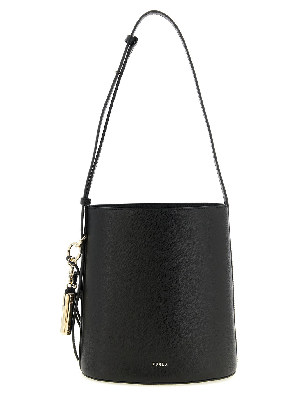 Black Calfskin Shoulder Bag