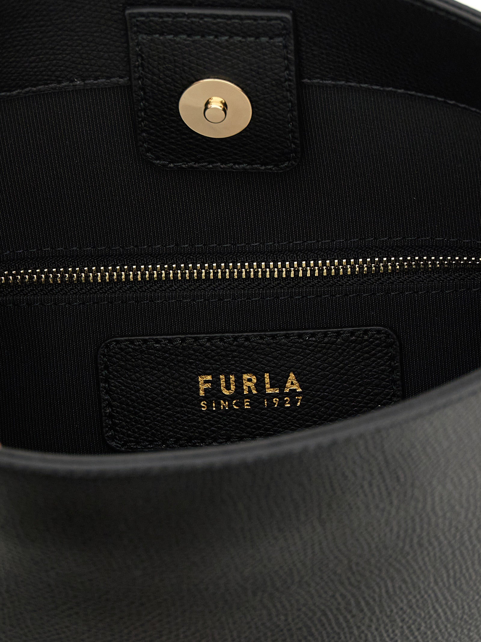 Black Calfskin Shoulder Bag