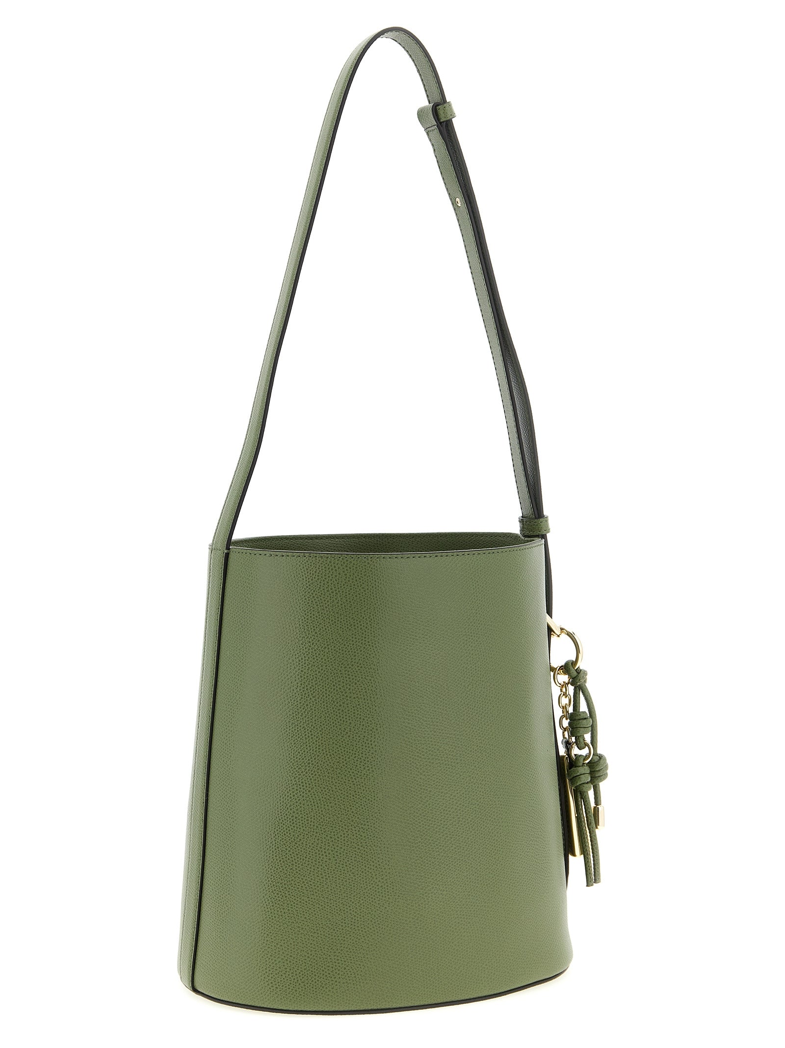 Bicolor Calfskin Shoulder Bag
