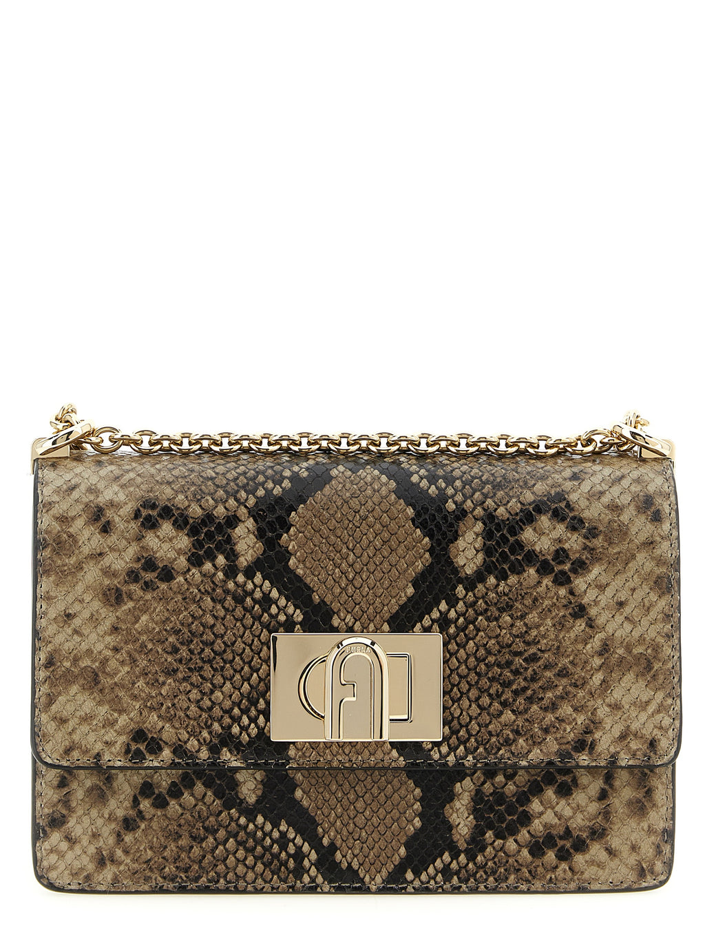 Gray Goatskin Crossbody Bag