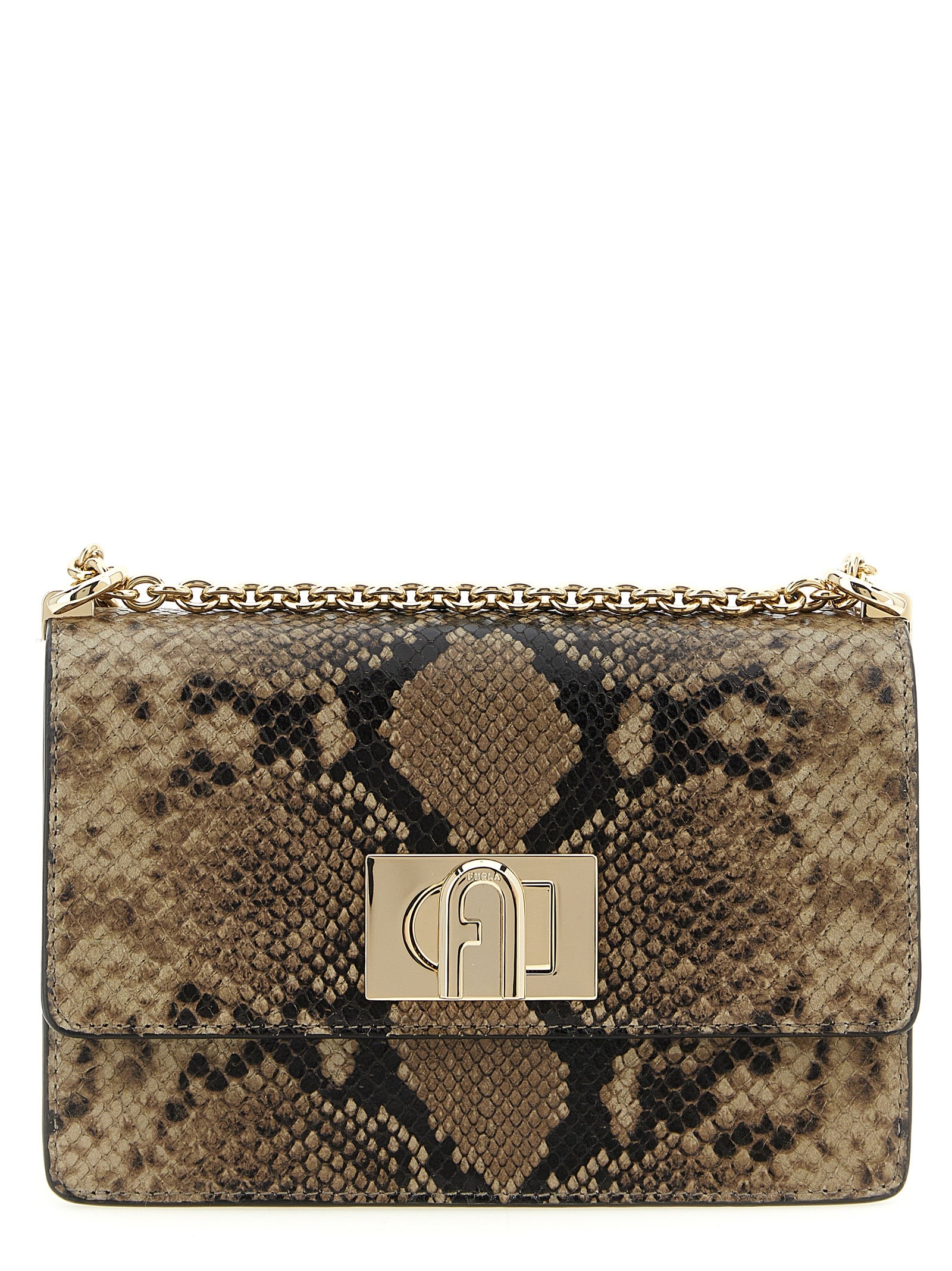 Gray Goatskin Crossbody Bag