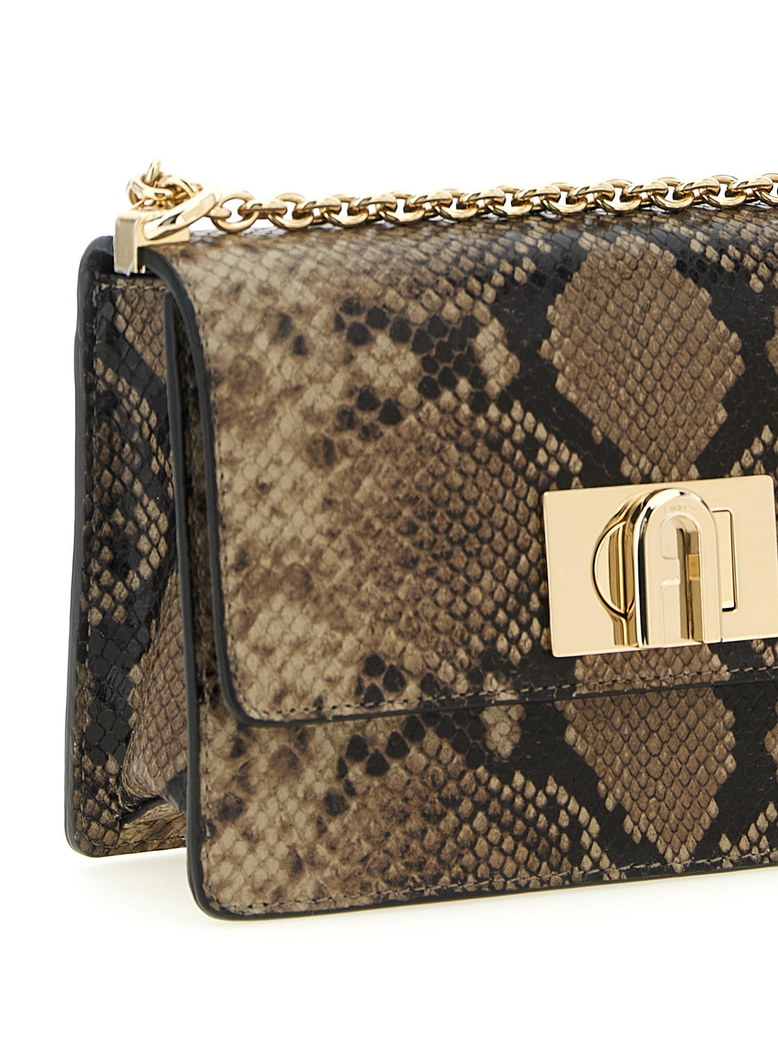 Gray Goatskin Crossbody Bag