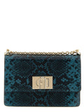 Blue Goatskin Crossbody Bag