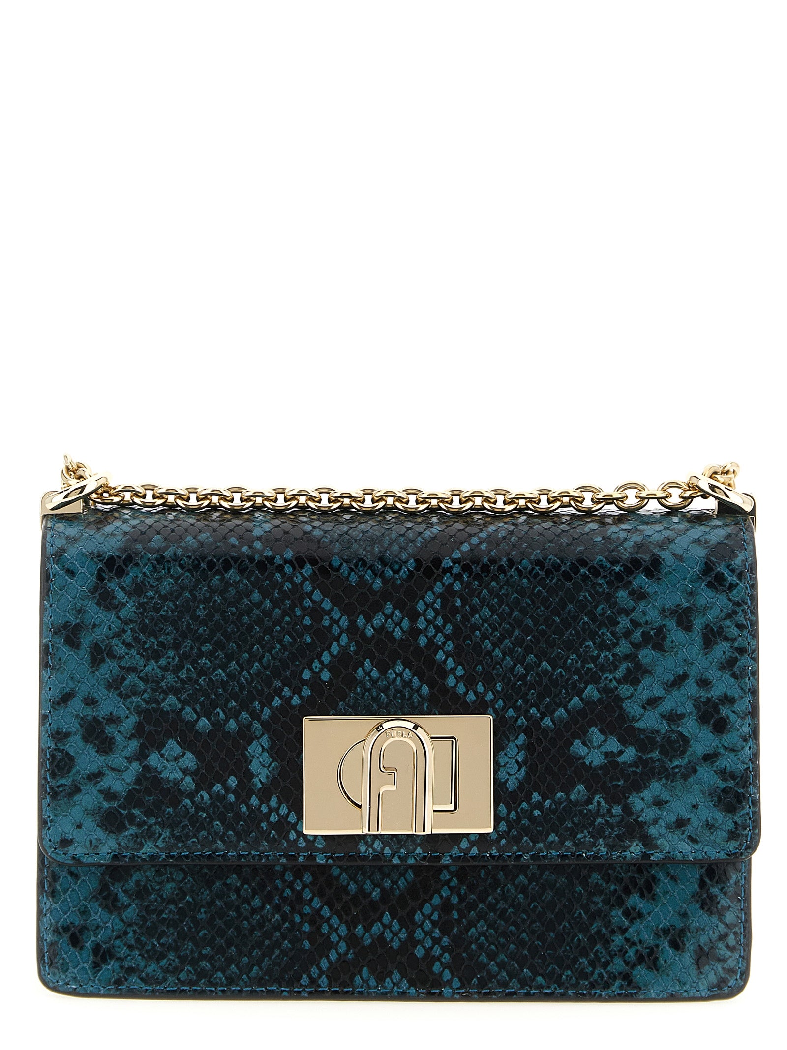Blue Goatskin Crossbody Bag
