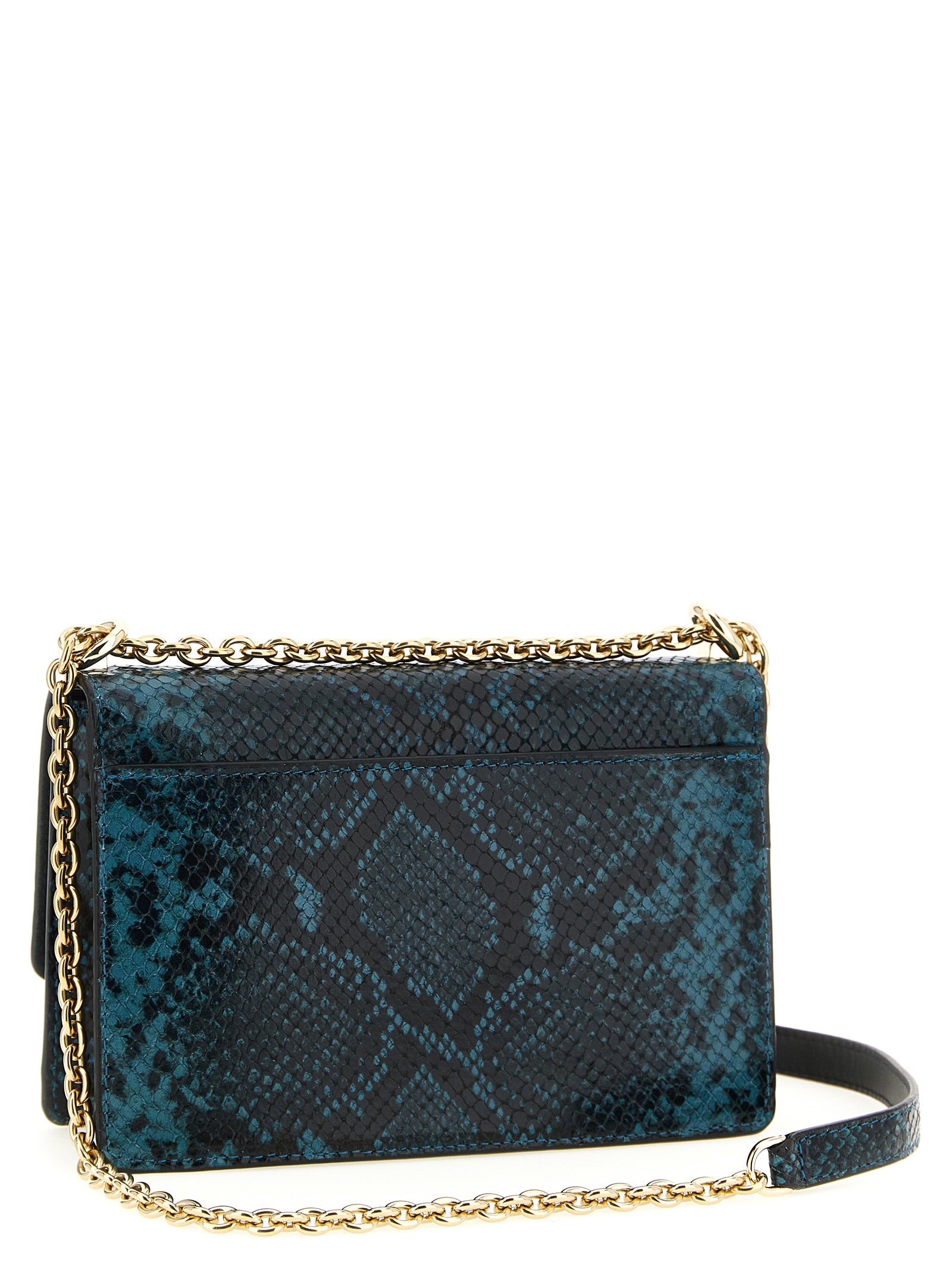 Blue Goatskin Crossbody Bag