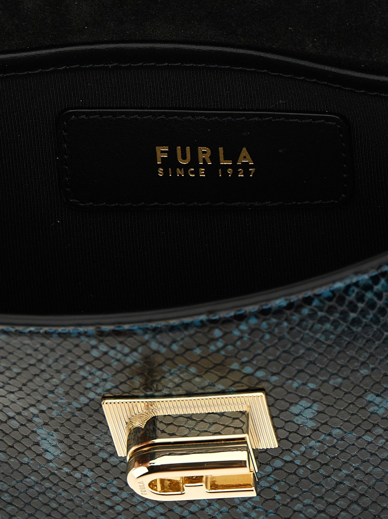 Blue Goatskin Crossbody Bag
