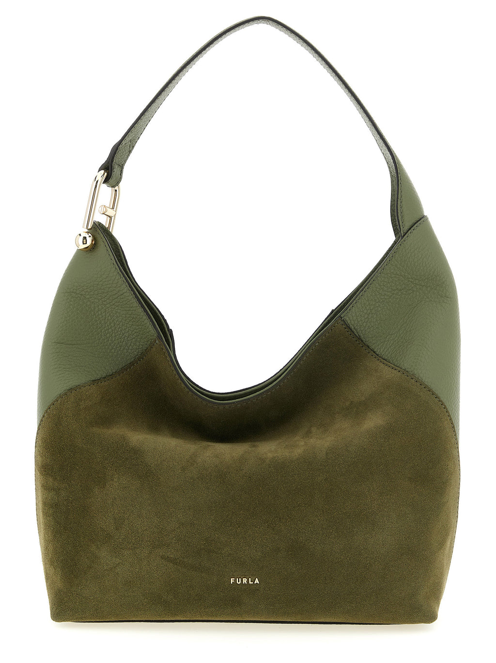 Bicolor Calfskin Shoulder Bag
