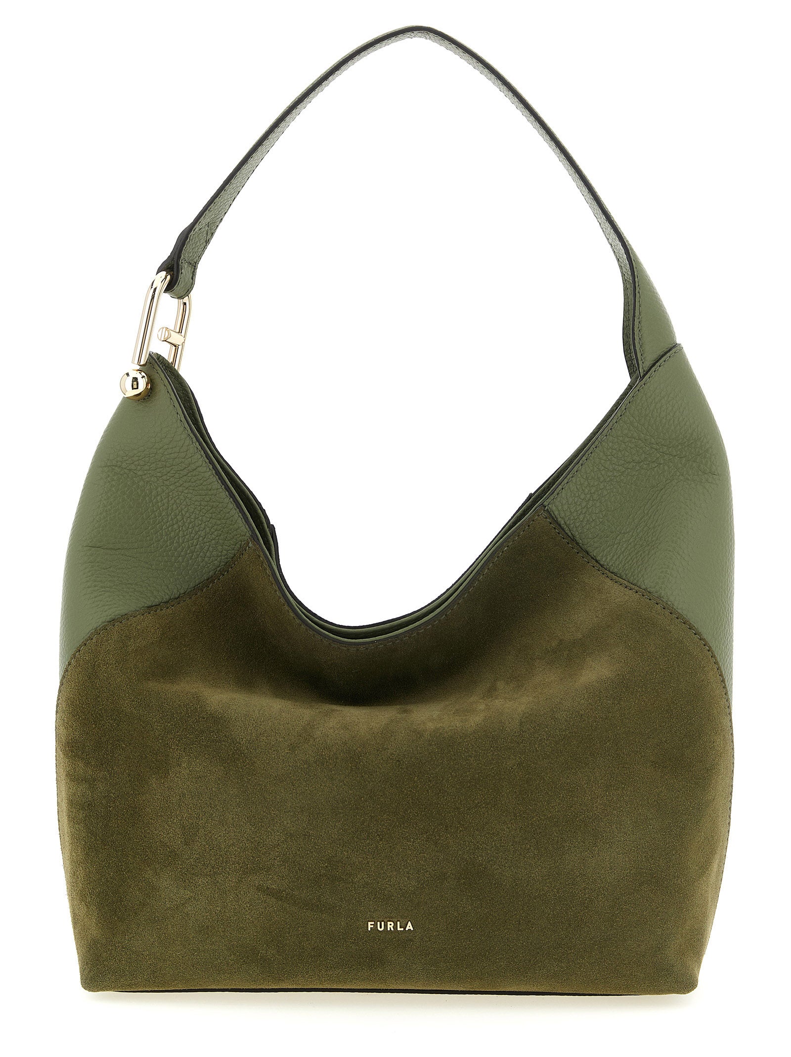 Bicolor Calfskin Shoulder Bag