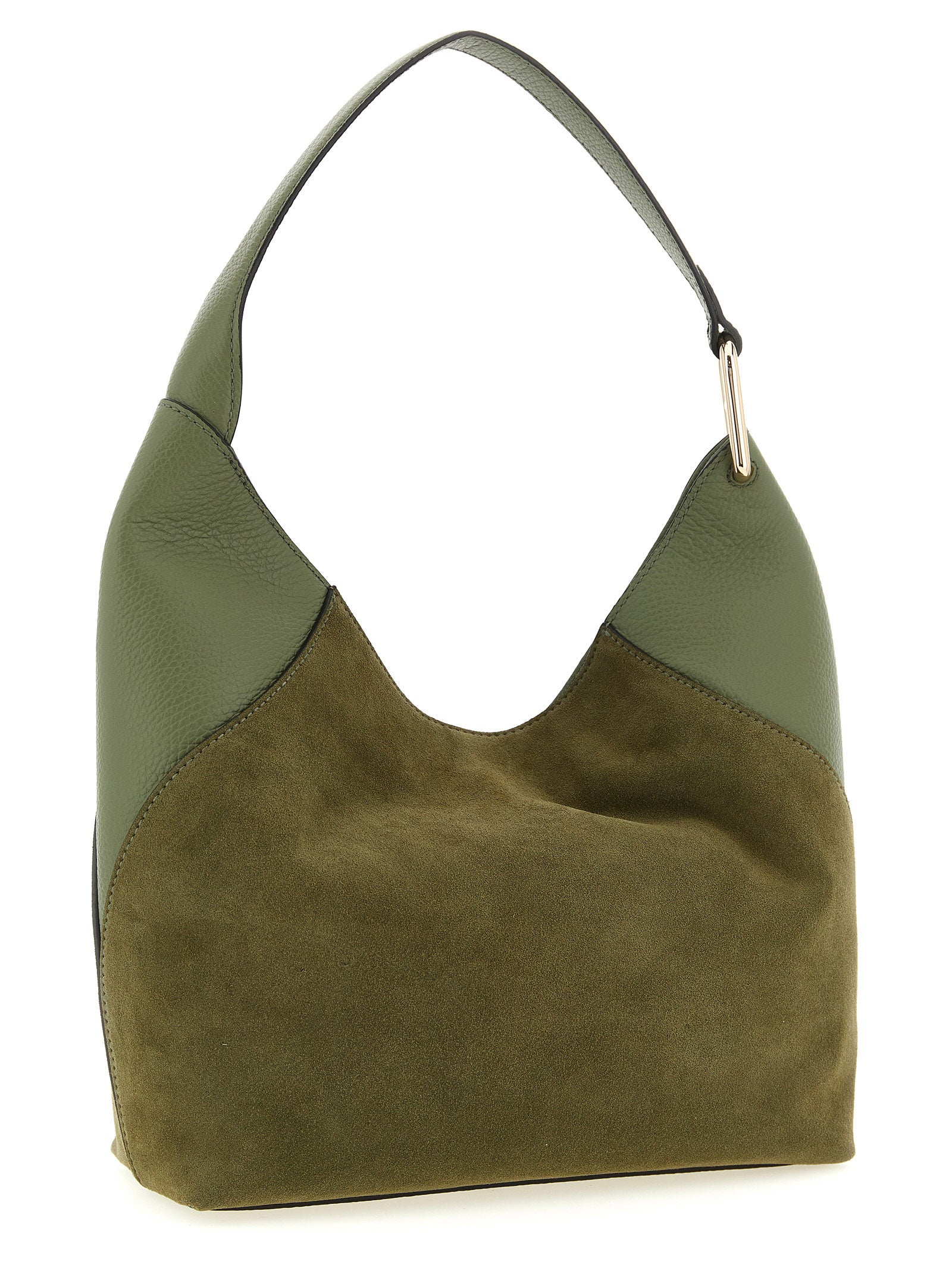 Bicolor Calfskin Shoulder Bag