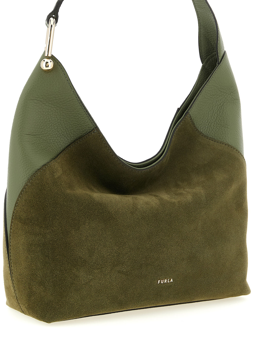 Bicolor Calfskin Shoulder Bag