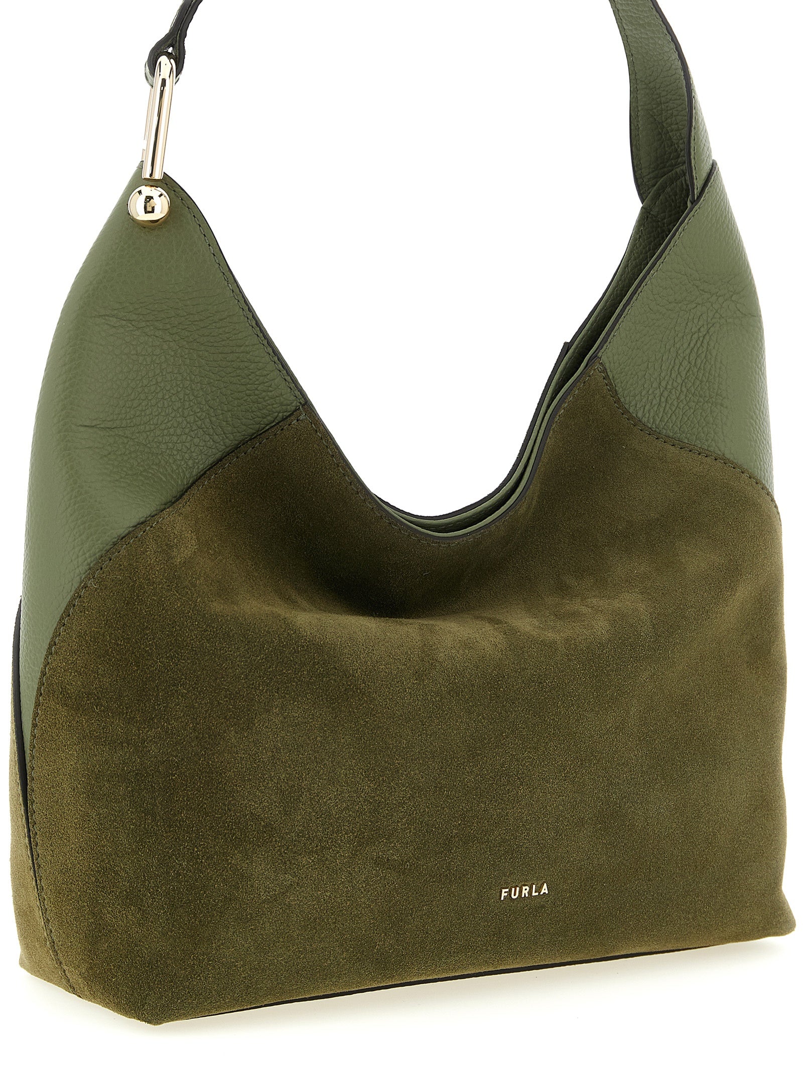 Bicolor Calfskin Shoulder Bag