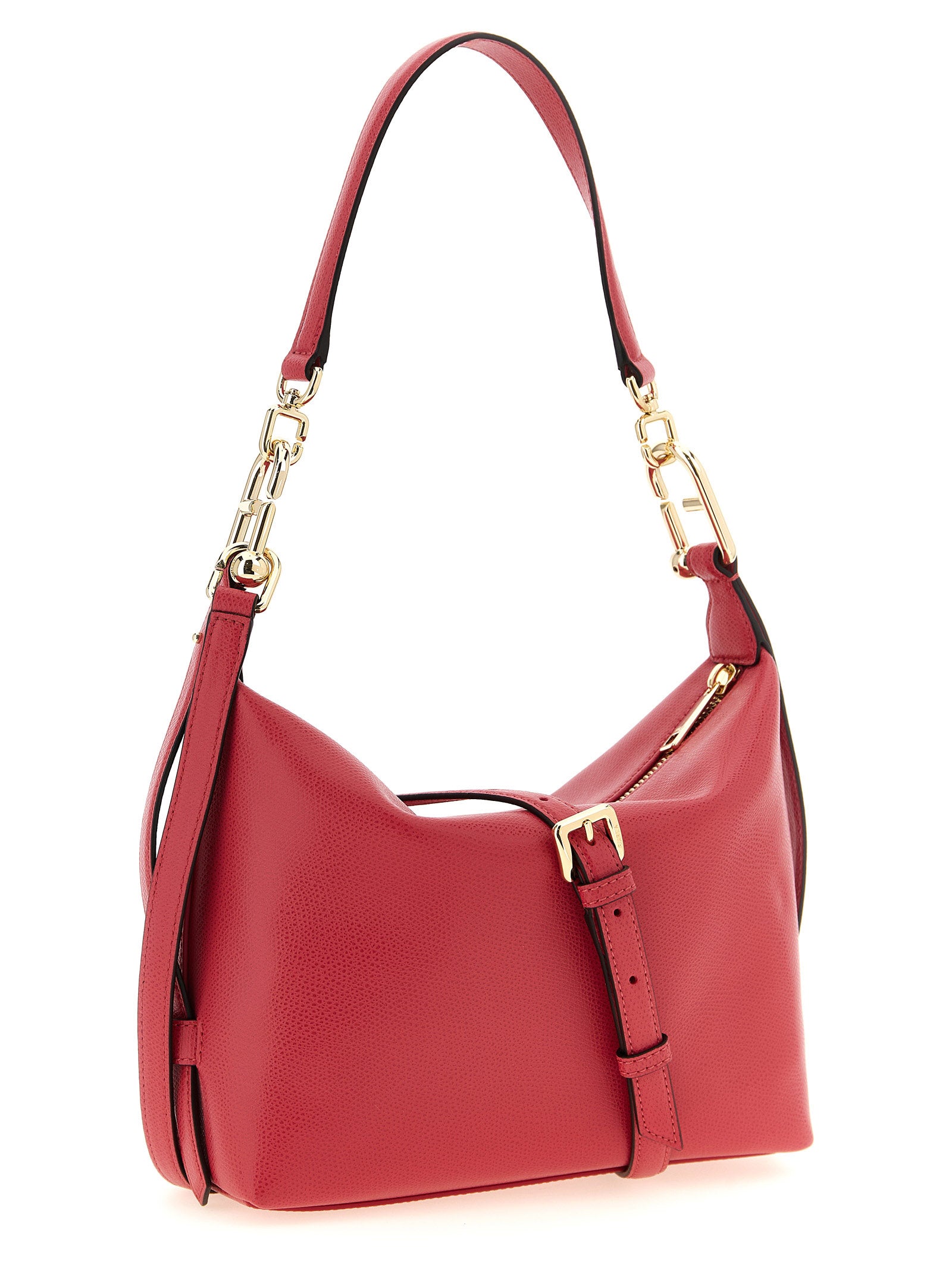 Fuchsia Calfskin Shoulder Bag