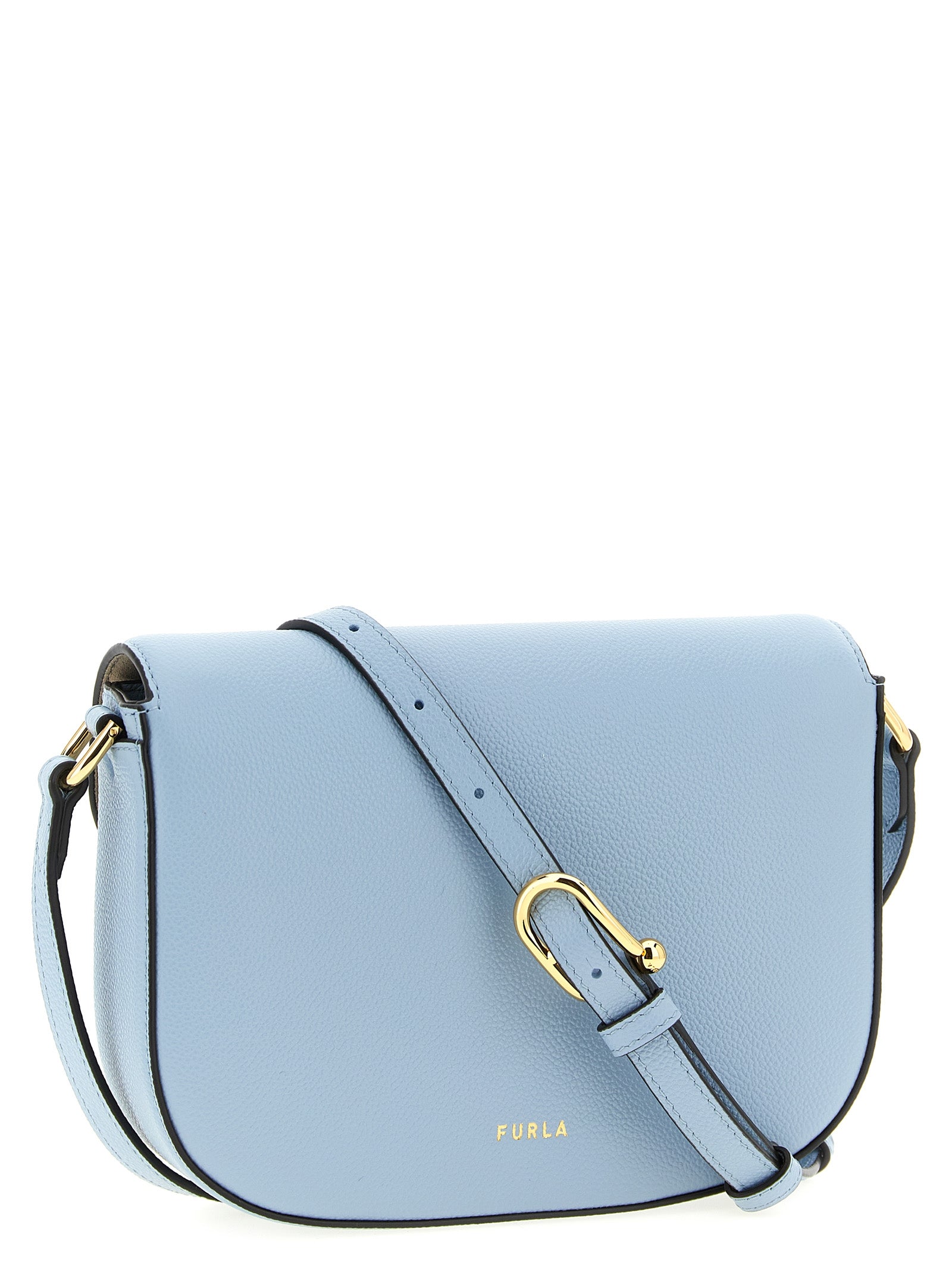 Blue Calfskin Crossbody Bag