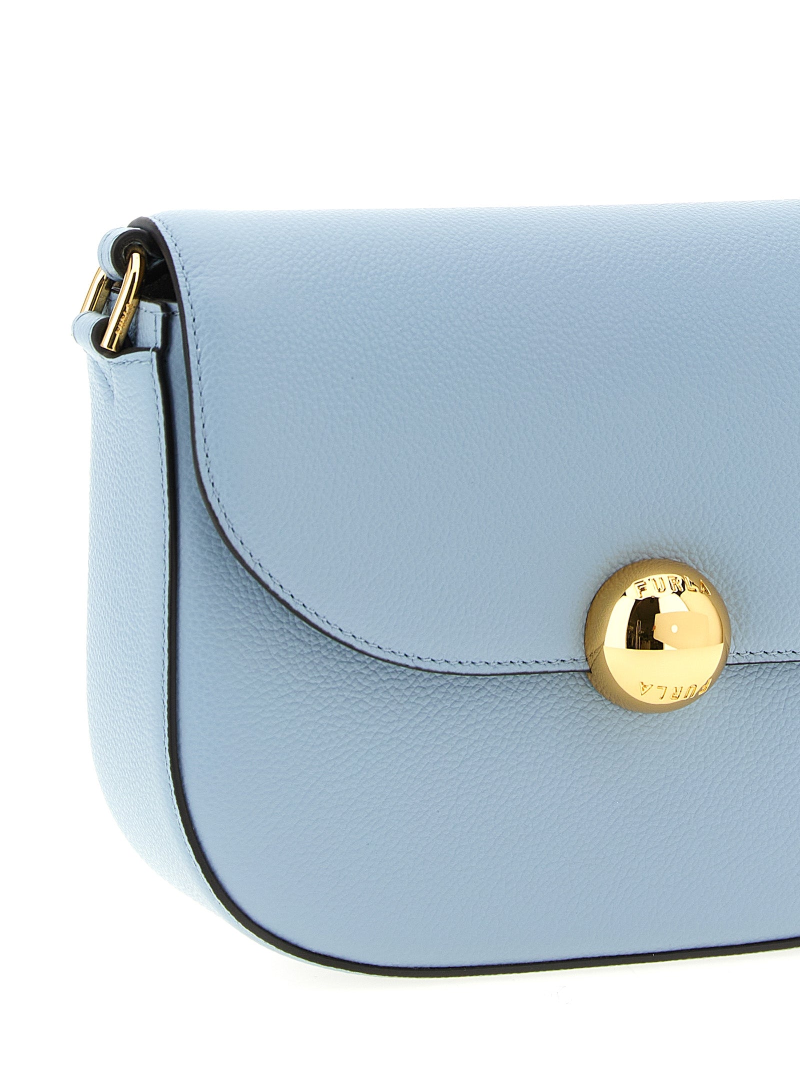 Blue Calfskin Crossbody Bag