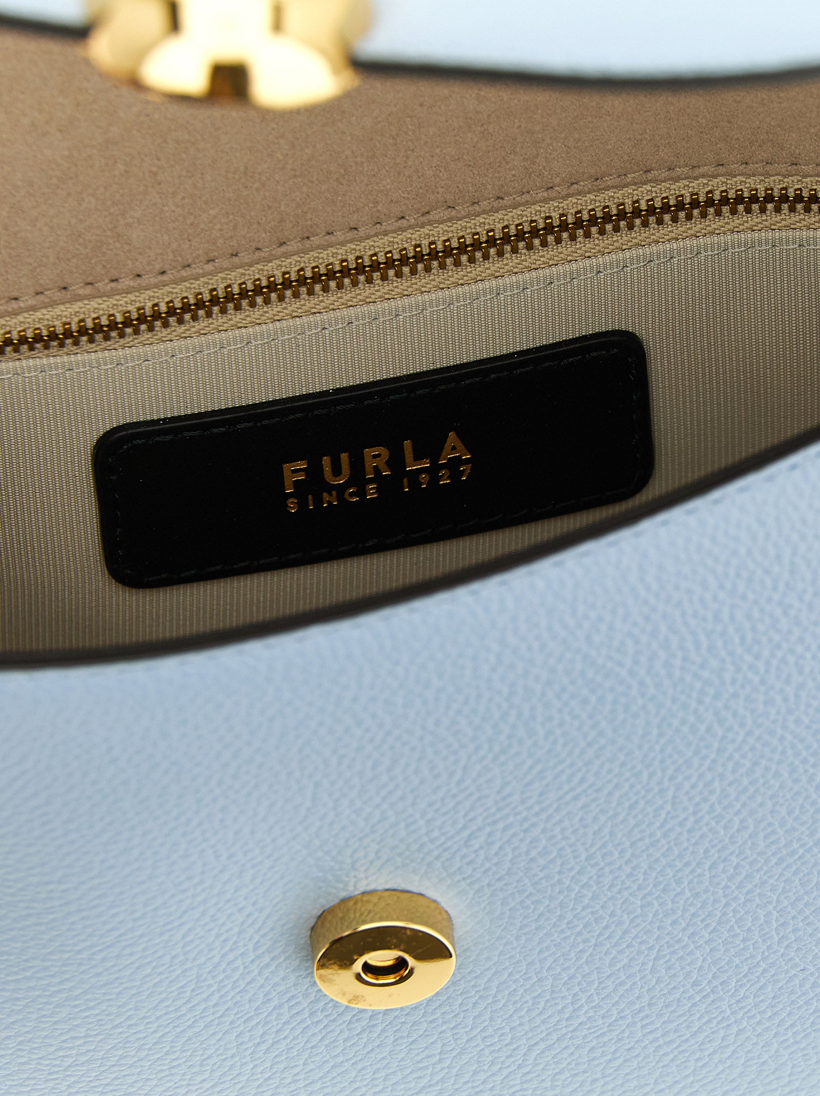 Blue Calfskin Crossbody Bag