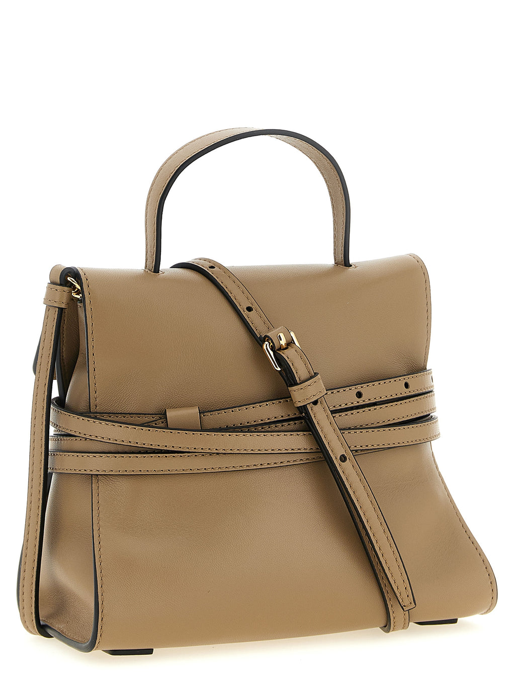 Beige Napa Leather / Calf Bos Taurus Handbag
