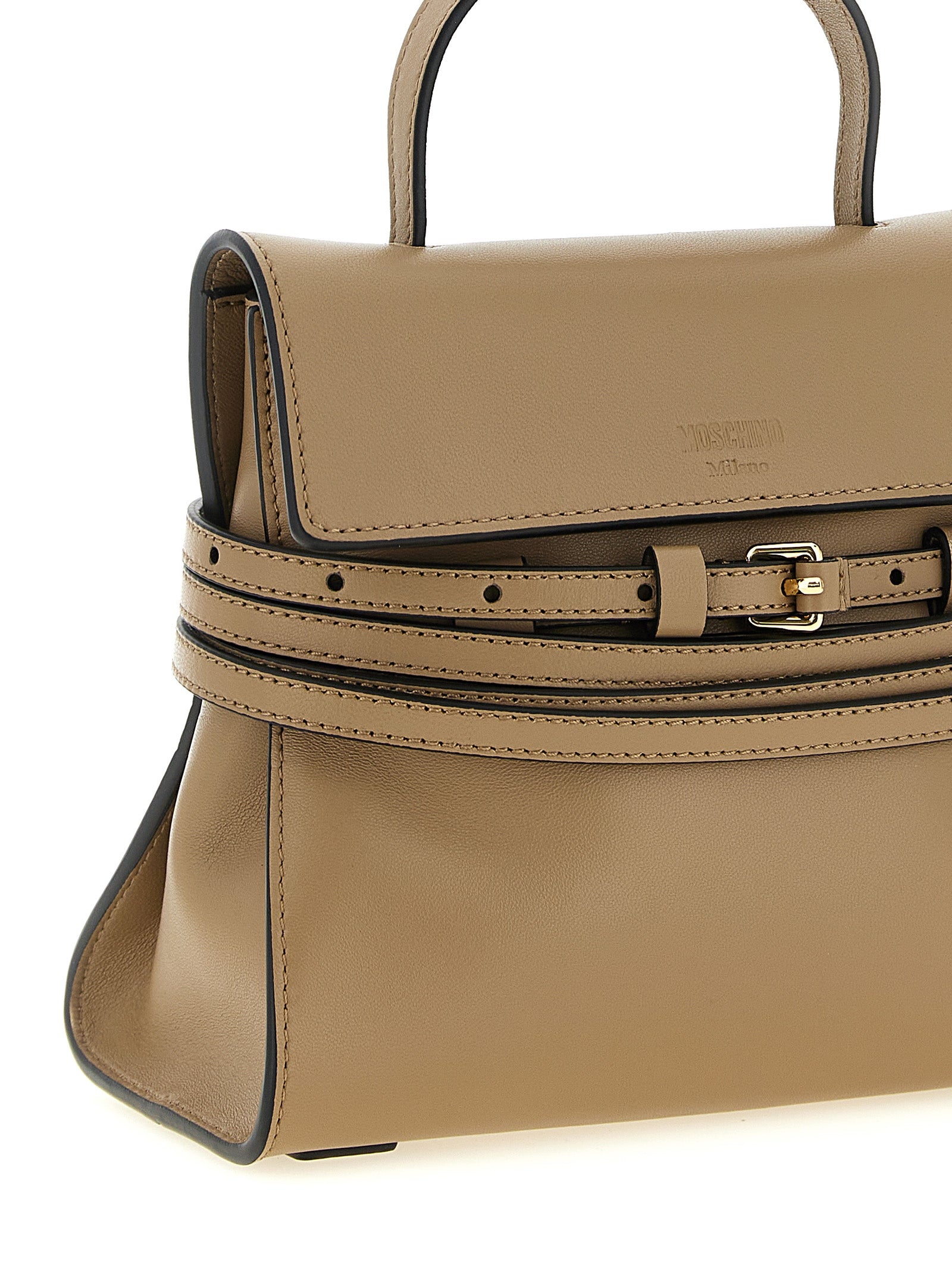 Beige Napa Leather / Calf Bos Taurus Handbag