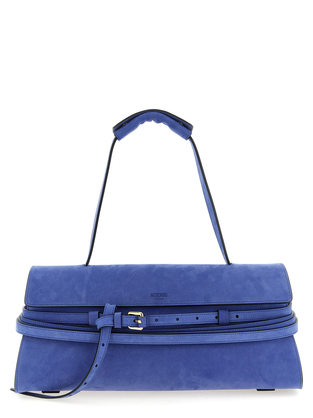 Blue Calfskin Shoulder Bag