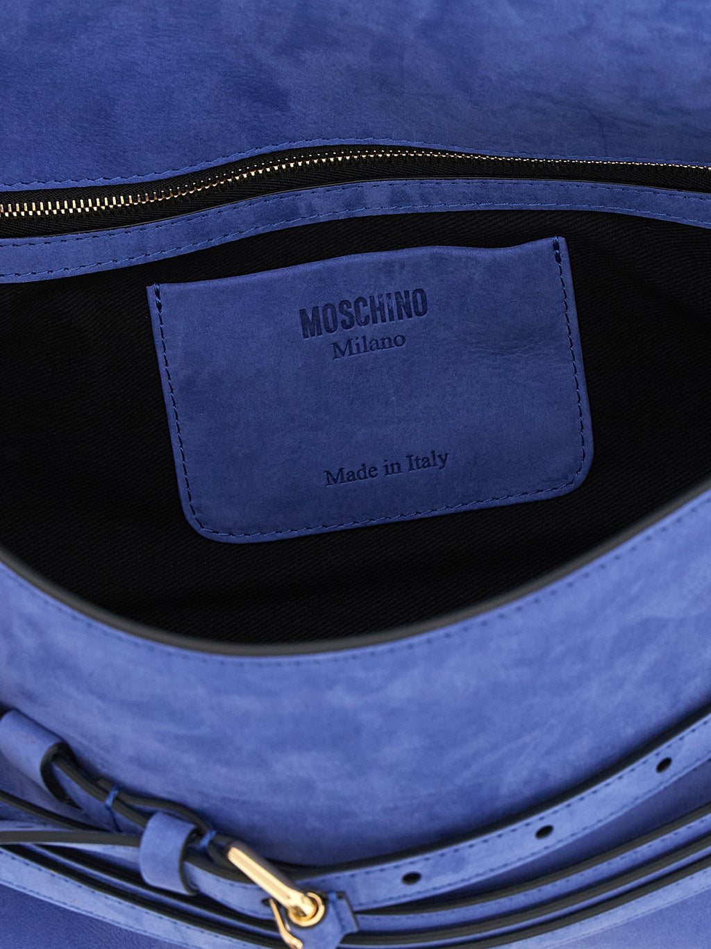 Blue Calfskin Shoulder Bag