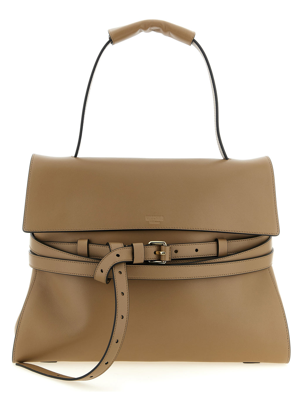 Beige Napa Leather / Calf Bos Taurus Shoulder Bag