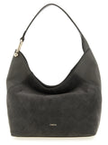 Gray Calfskin Shoulder Bag