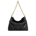 Black Calfskin Shoulder Bag