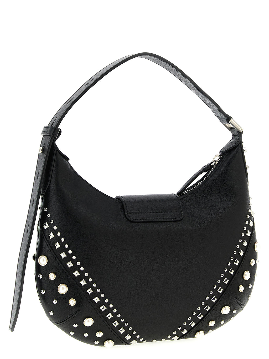 White Lamb Leather Shoulder Bag