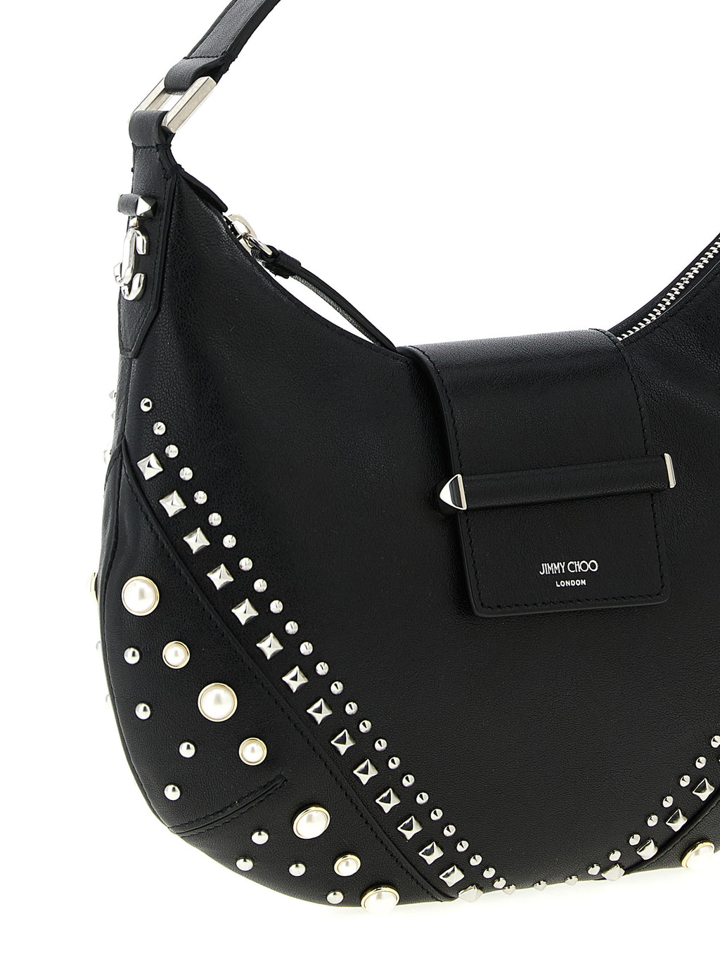 White Lamb Leather Shoulder Bag