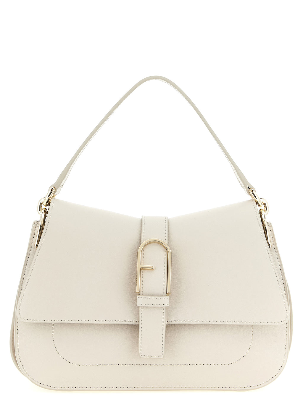 Beige Calfskin Shoulder Bag