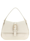 Beige Calfskin Shoulder Bag