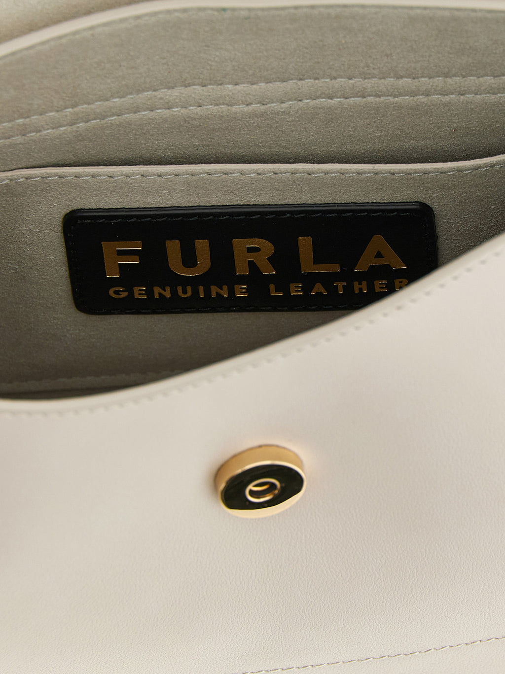 Beige Calfskin Shoulder Bag