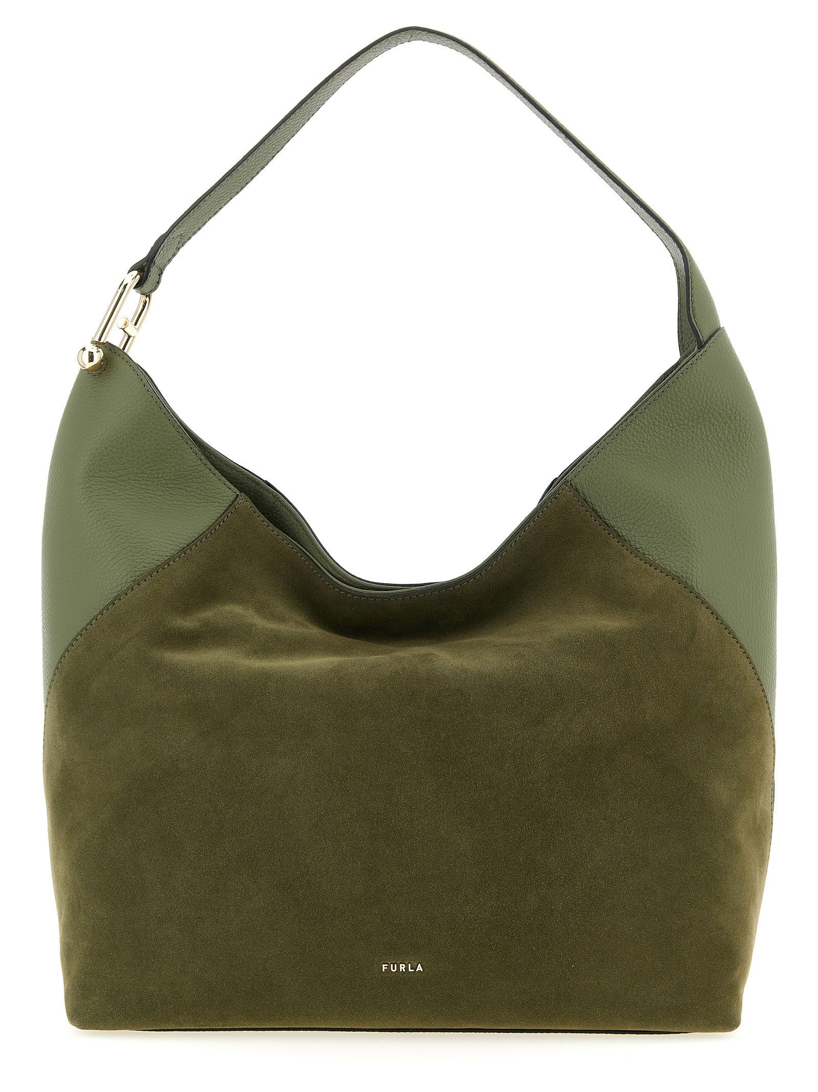 Bicolor Calfskin Shoulder Bag