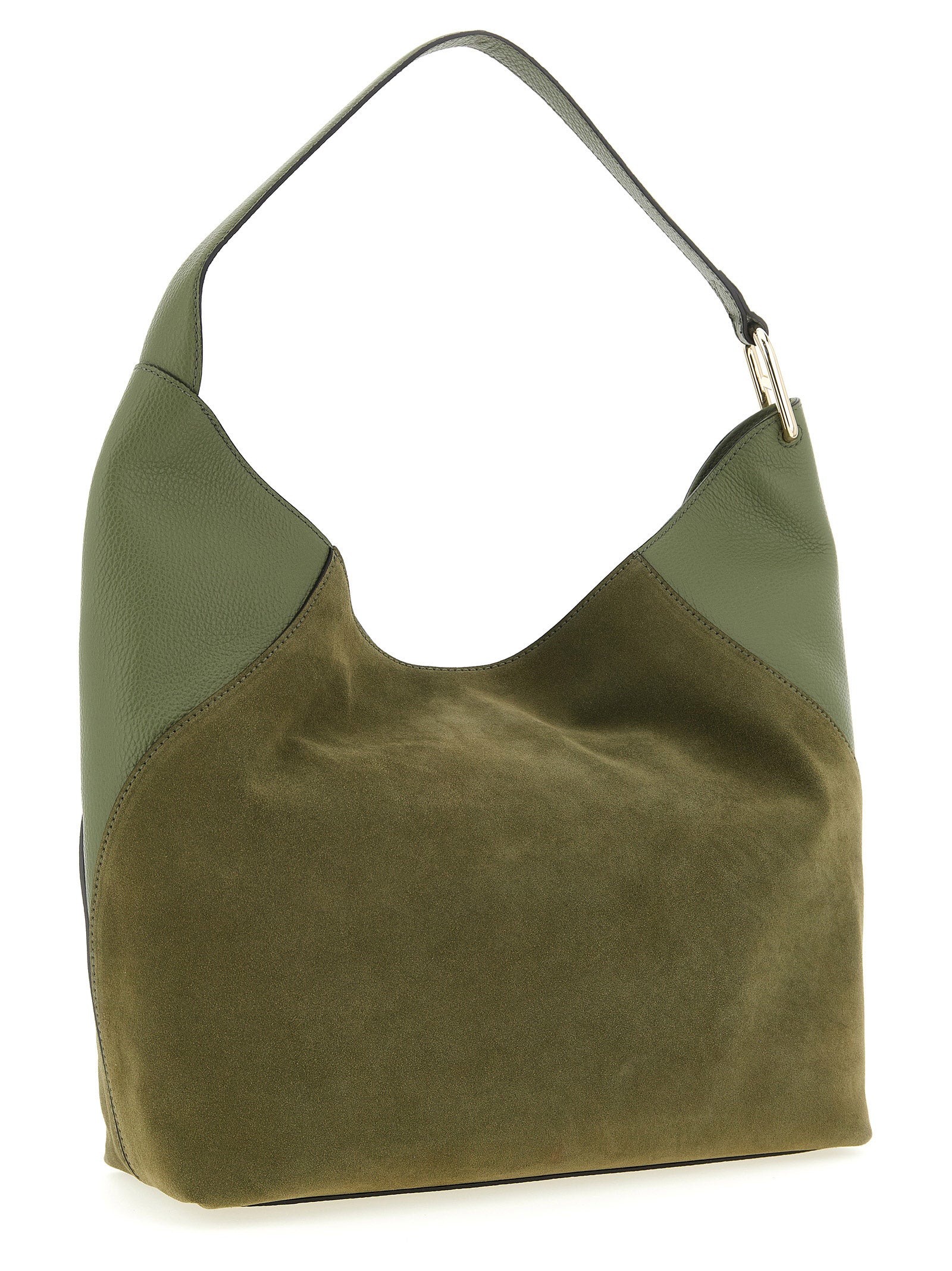 Bicolor Calfskin Shoulder Bag