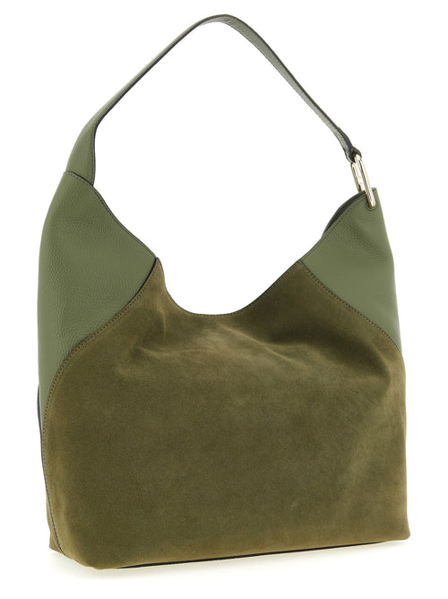 Bicolor Calfskin Shoulder Bag