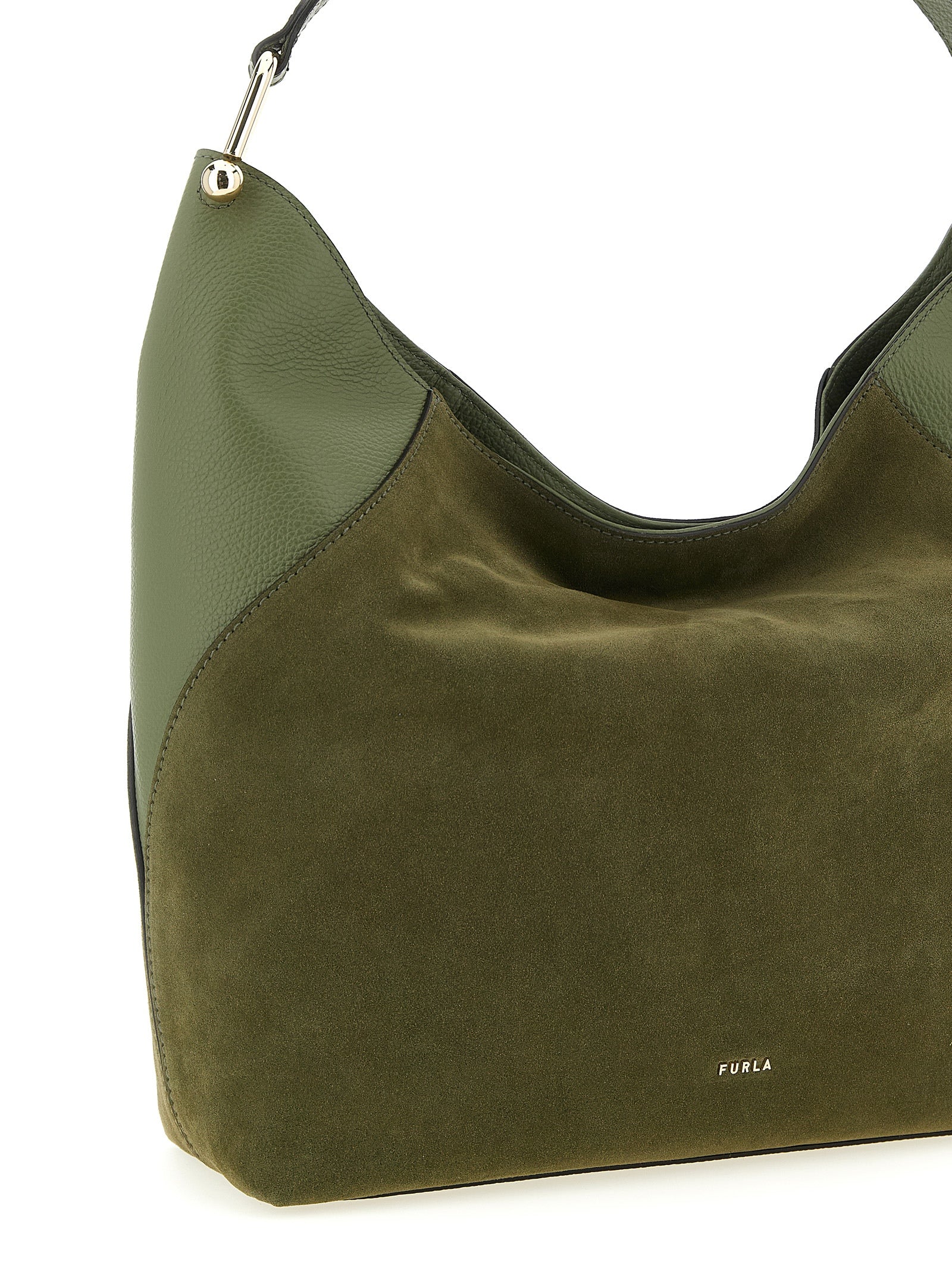 Bicolor Calfskin Shoulder Bag