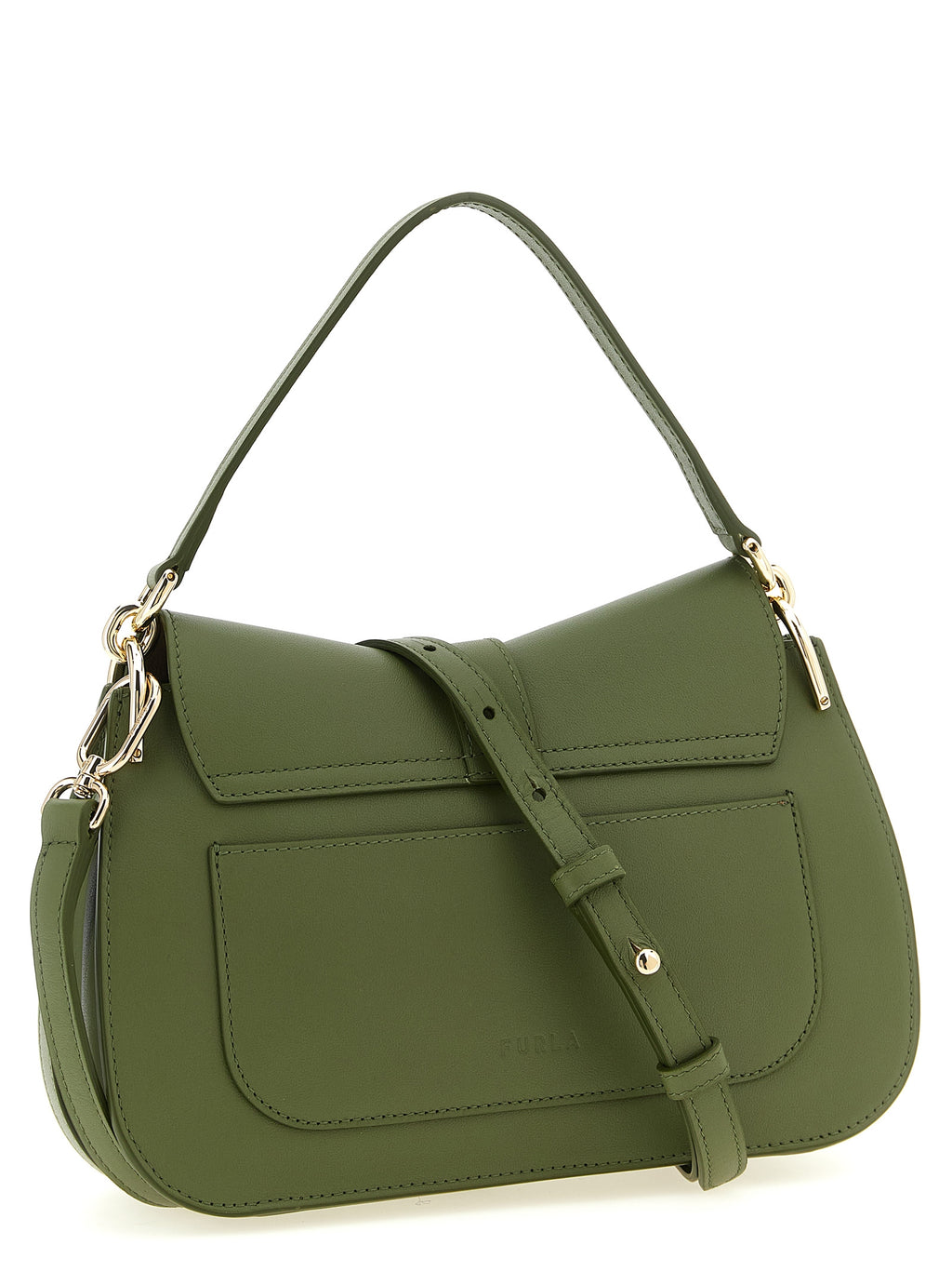 Bicolor Calfskin Shoulder Bag