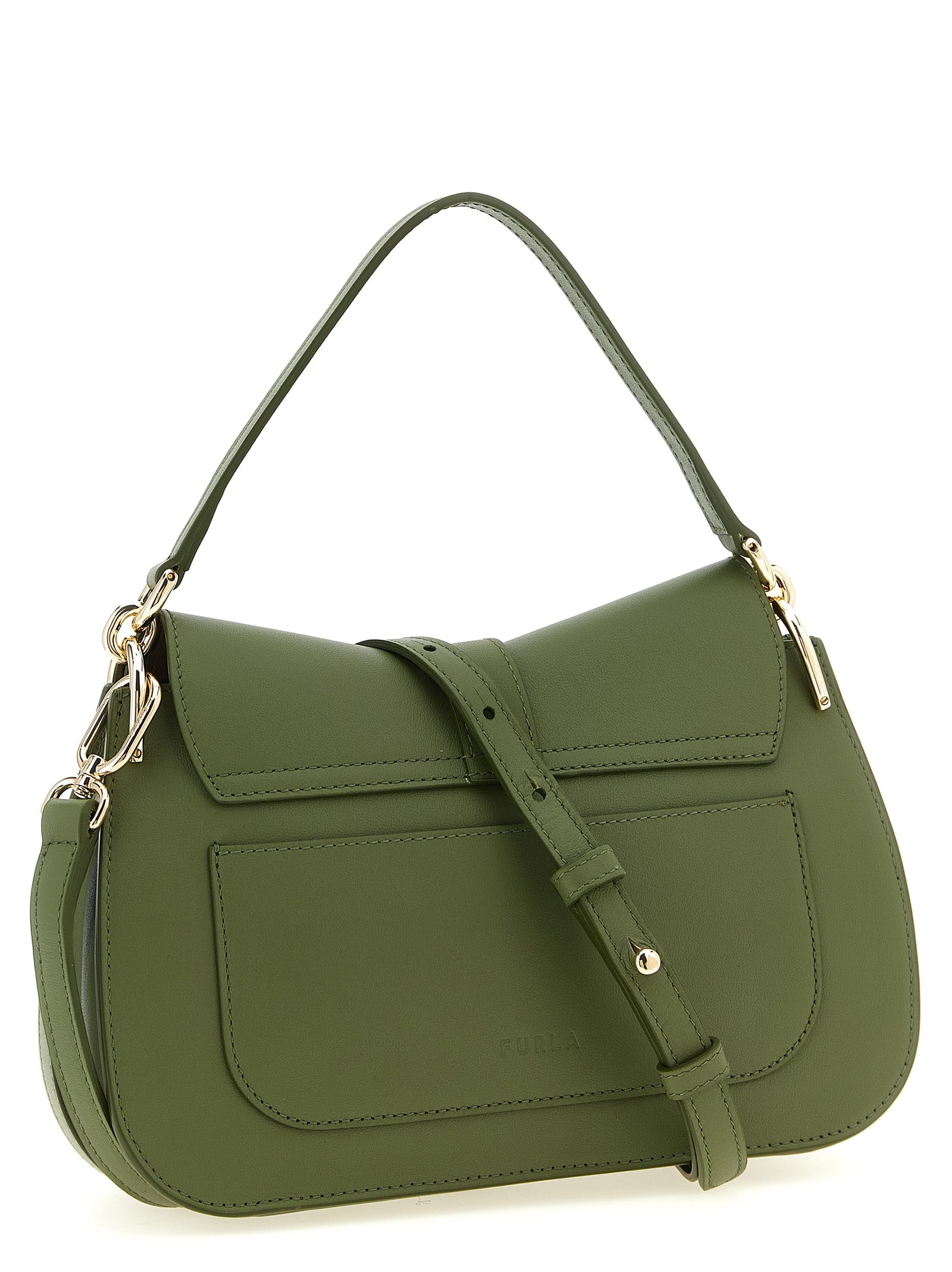 Bicolor Calfskin Shoulder Bag