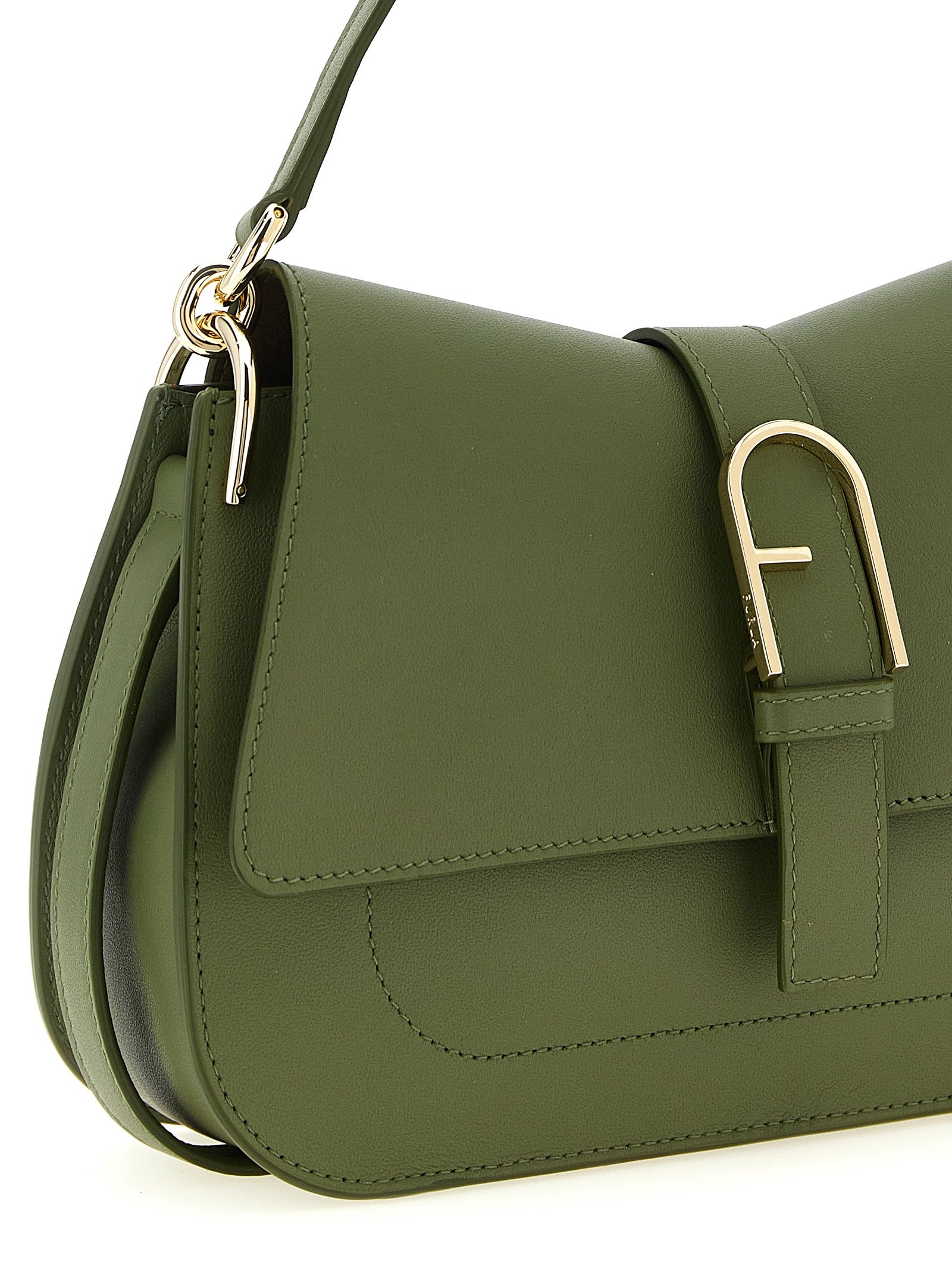 Bicolor Calfskin Shoulder Bag